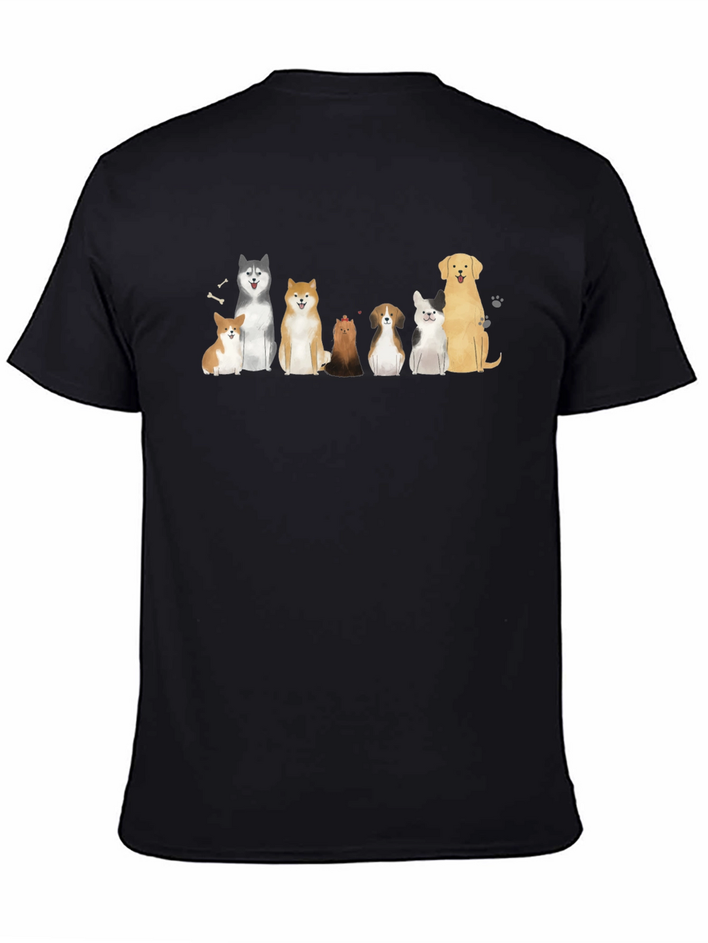 Dog Breed T-Shirt - Casual Black Tee