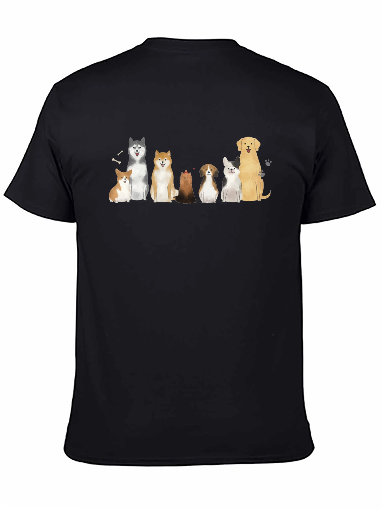 Dog Breed T-Shirt - Casual Black Tee