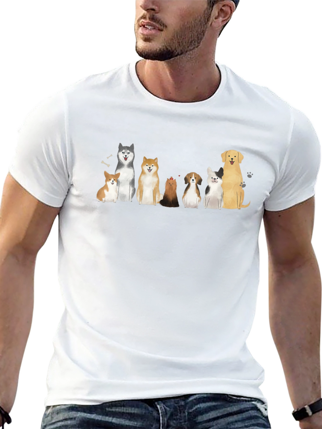 Dog Breed T-Shirt - Casual Black Tee