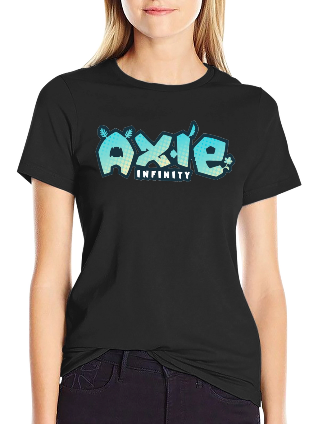 Axie Infinity Black T-Shirt Gaming Design