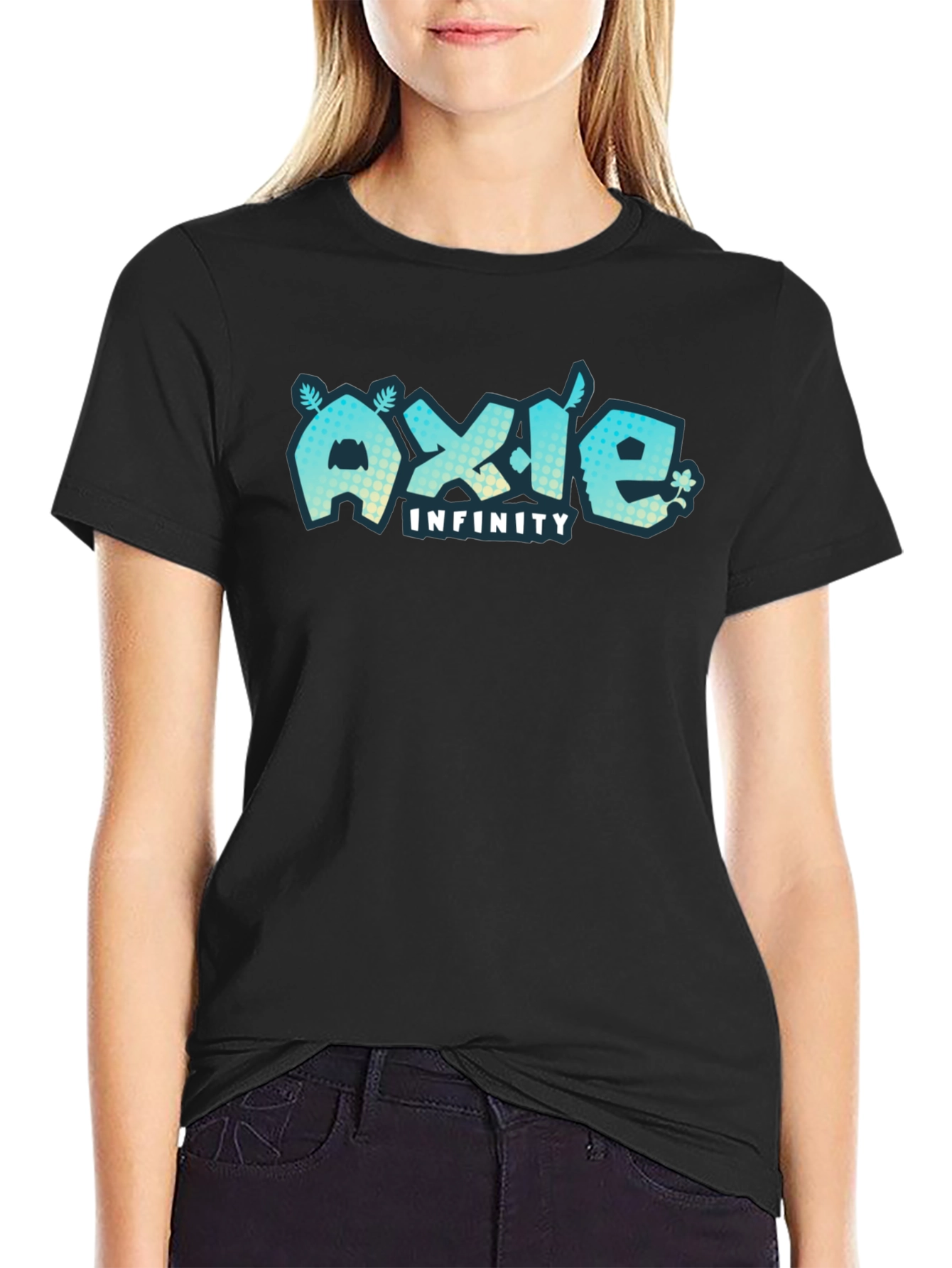 Axie Infinity Black T-Shirt Gaming Design