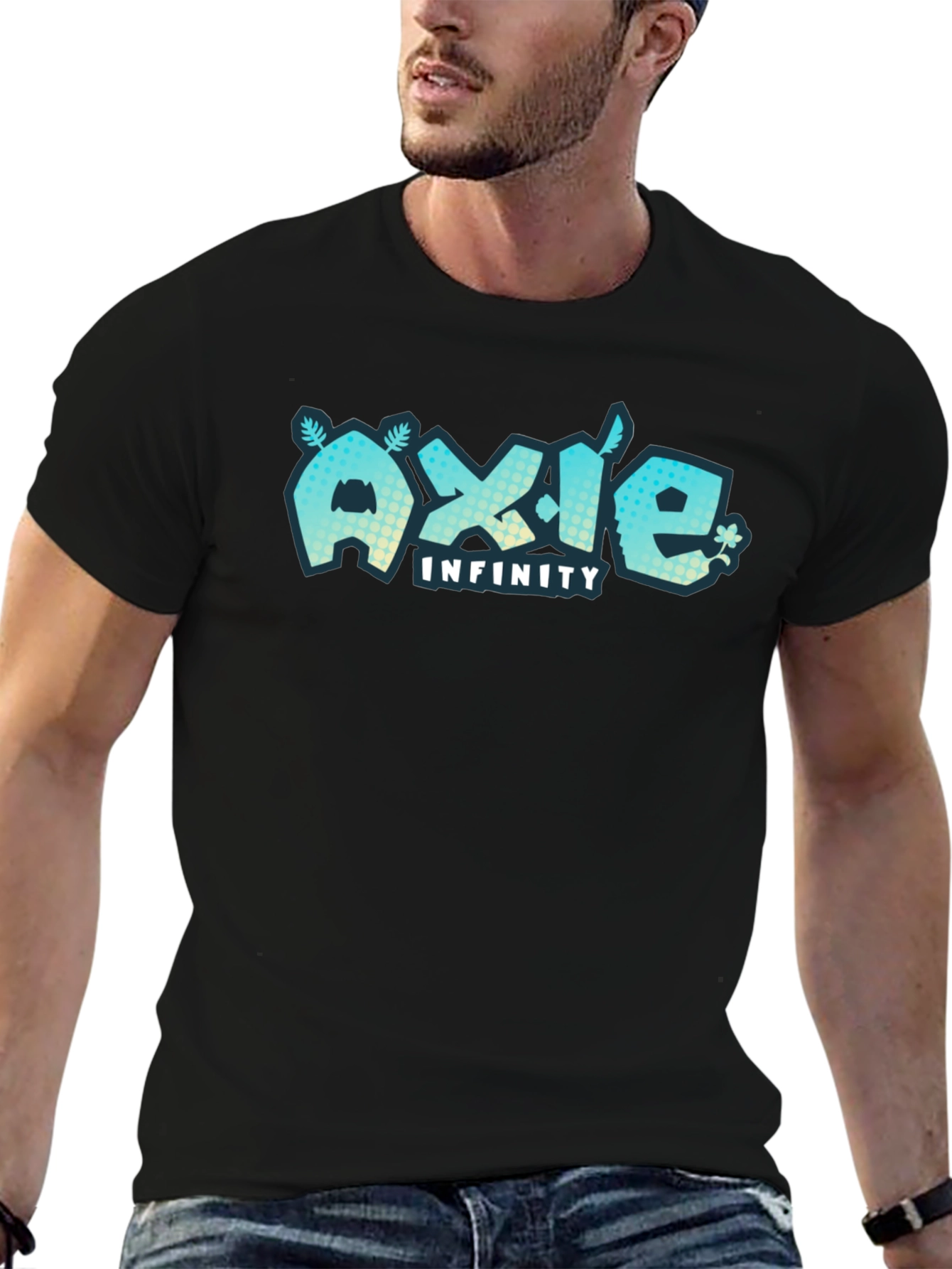 Axie Infinity Black T-Shirt Gaming Design