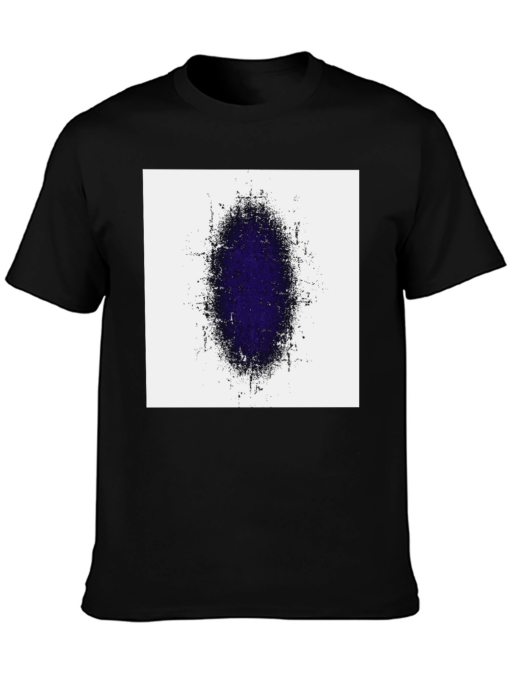 Abstract Oval Graphic Print Black T-Shirt