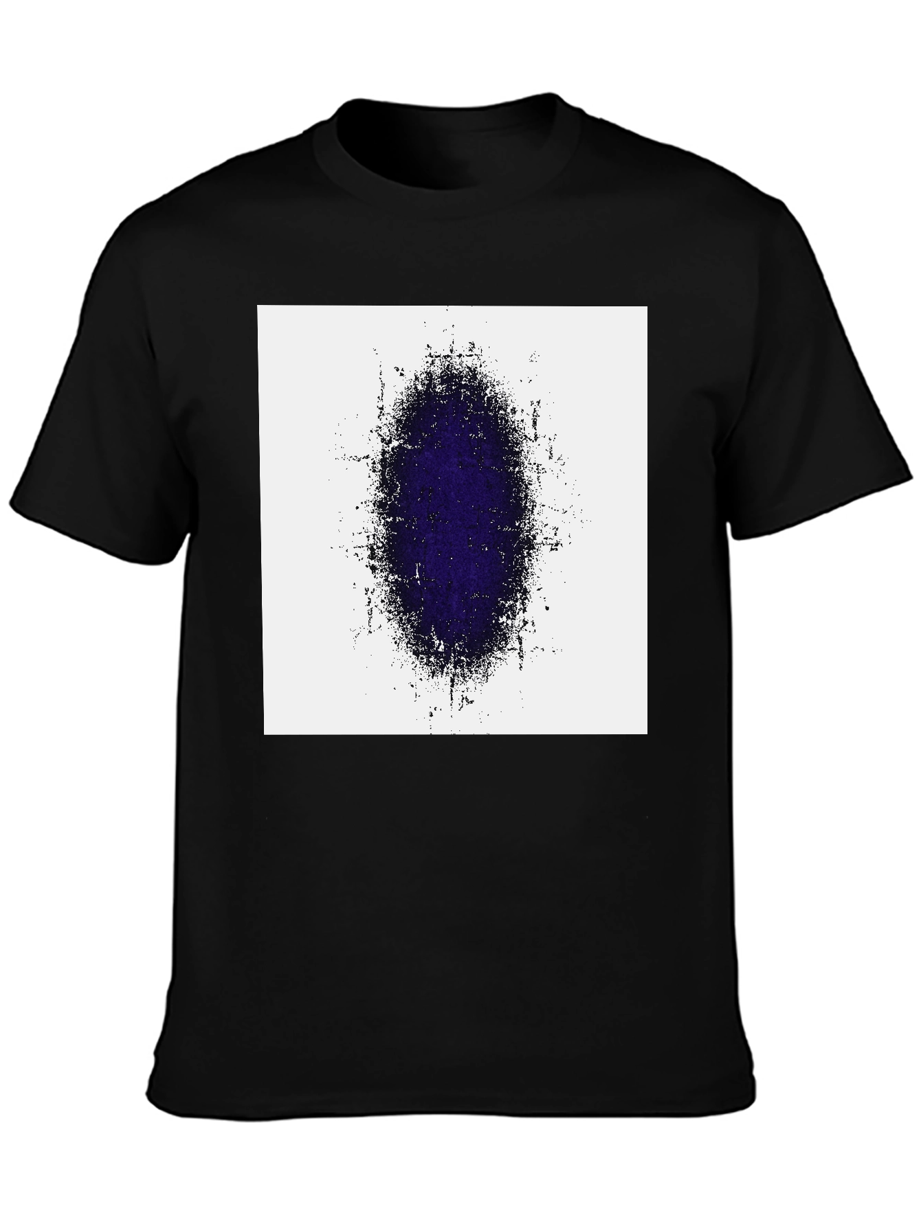 Abstract Oval Graphic Print Black T-Shirt