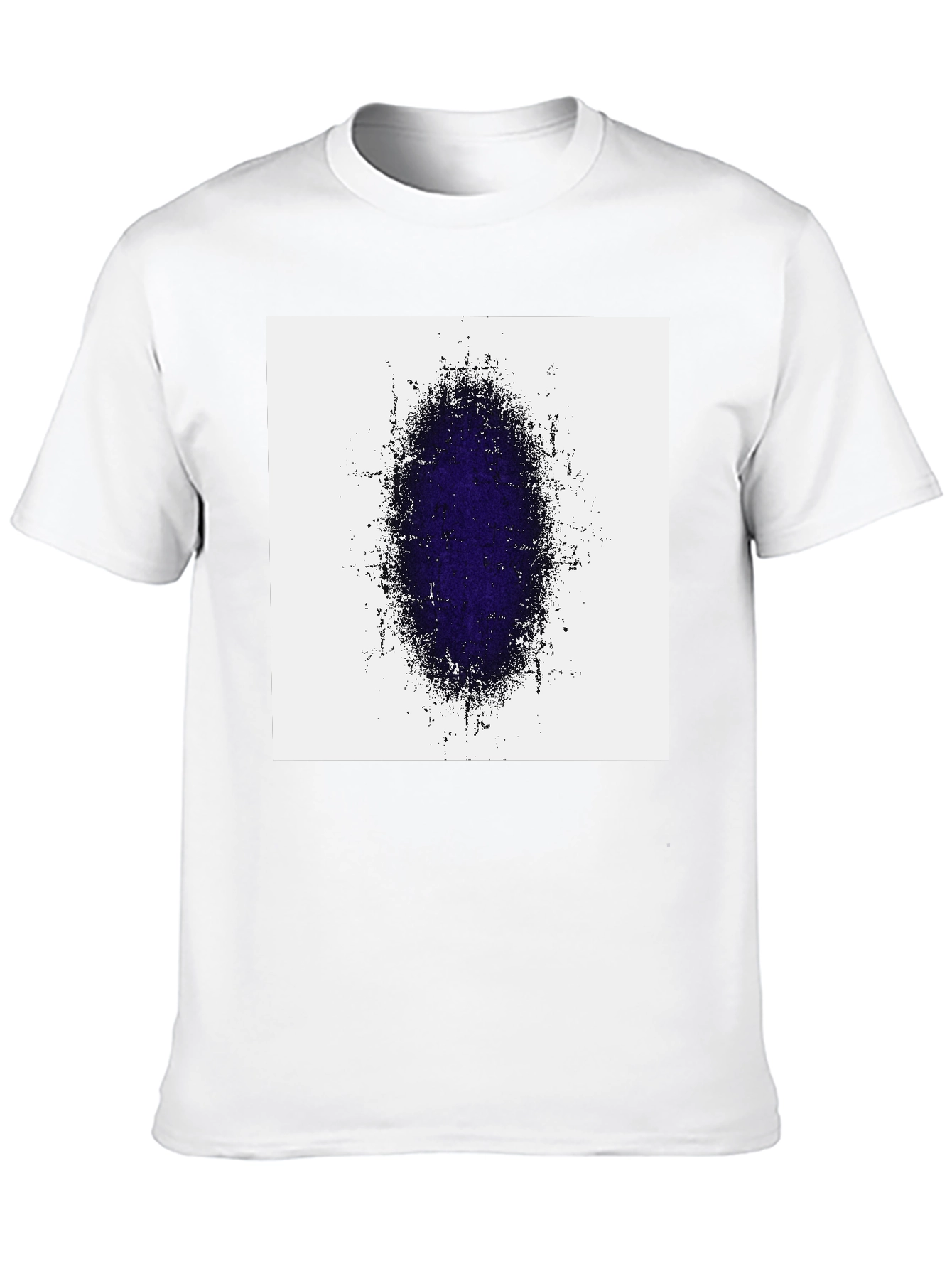 Abstract Oval Graphic Print Black T-Shirt