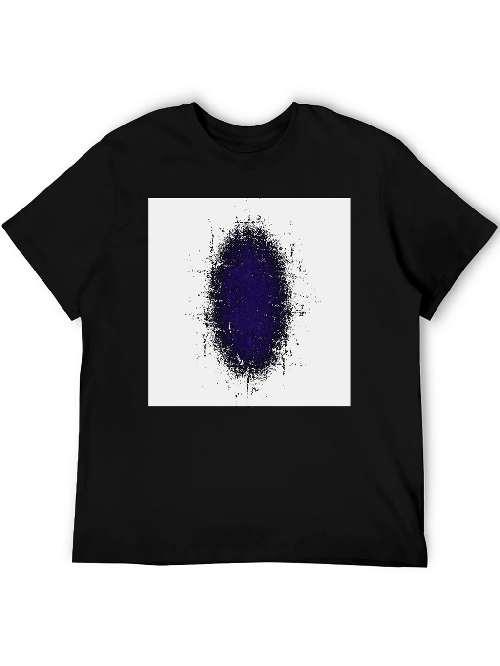 Abstract Oval Graphic Print Black T-Shirt