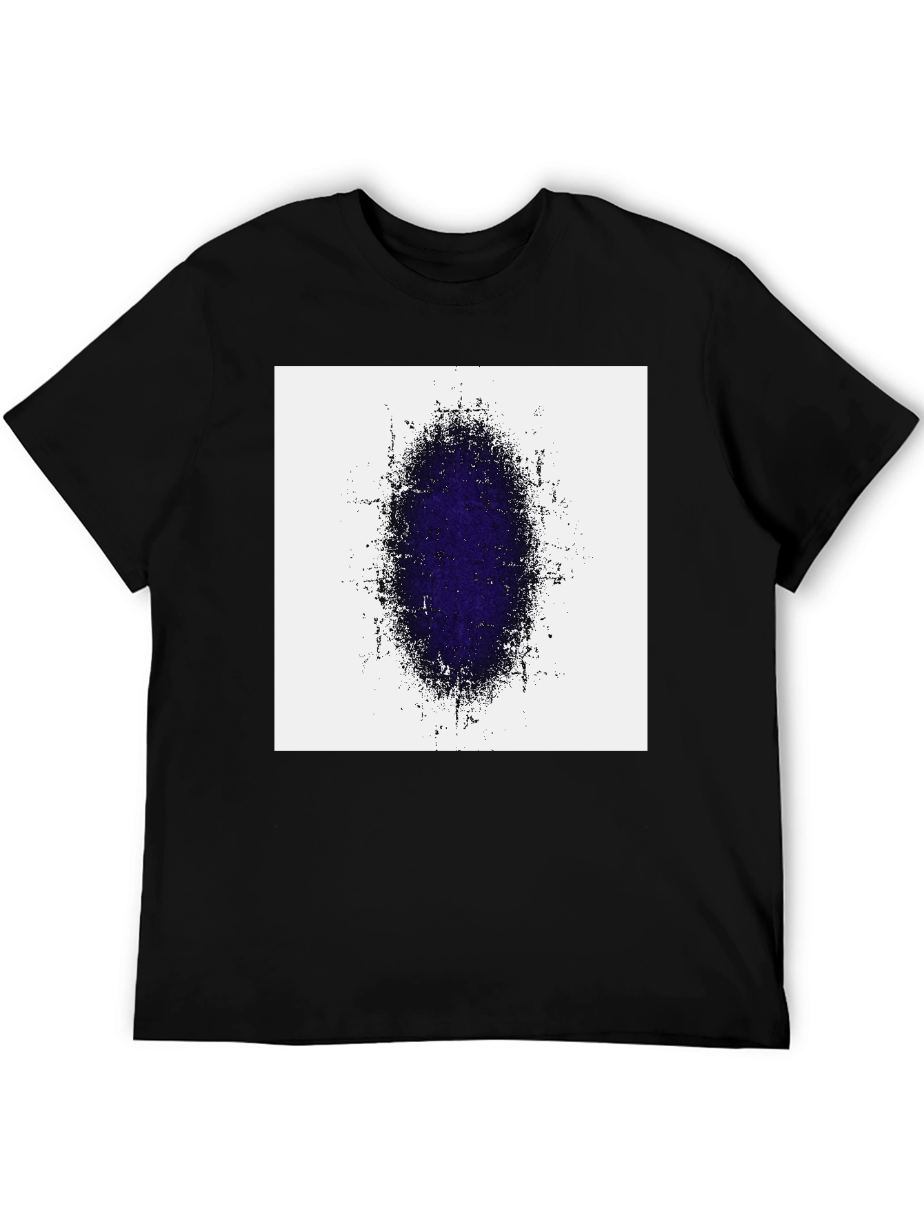 Abstract Oval Graphic Print Black T-Shirt