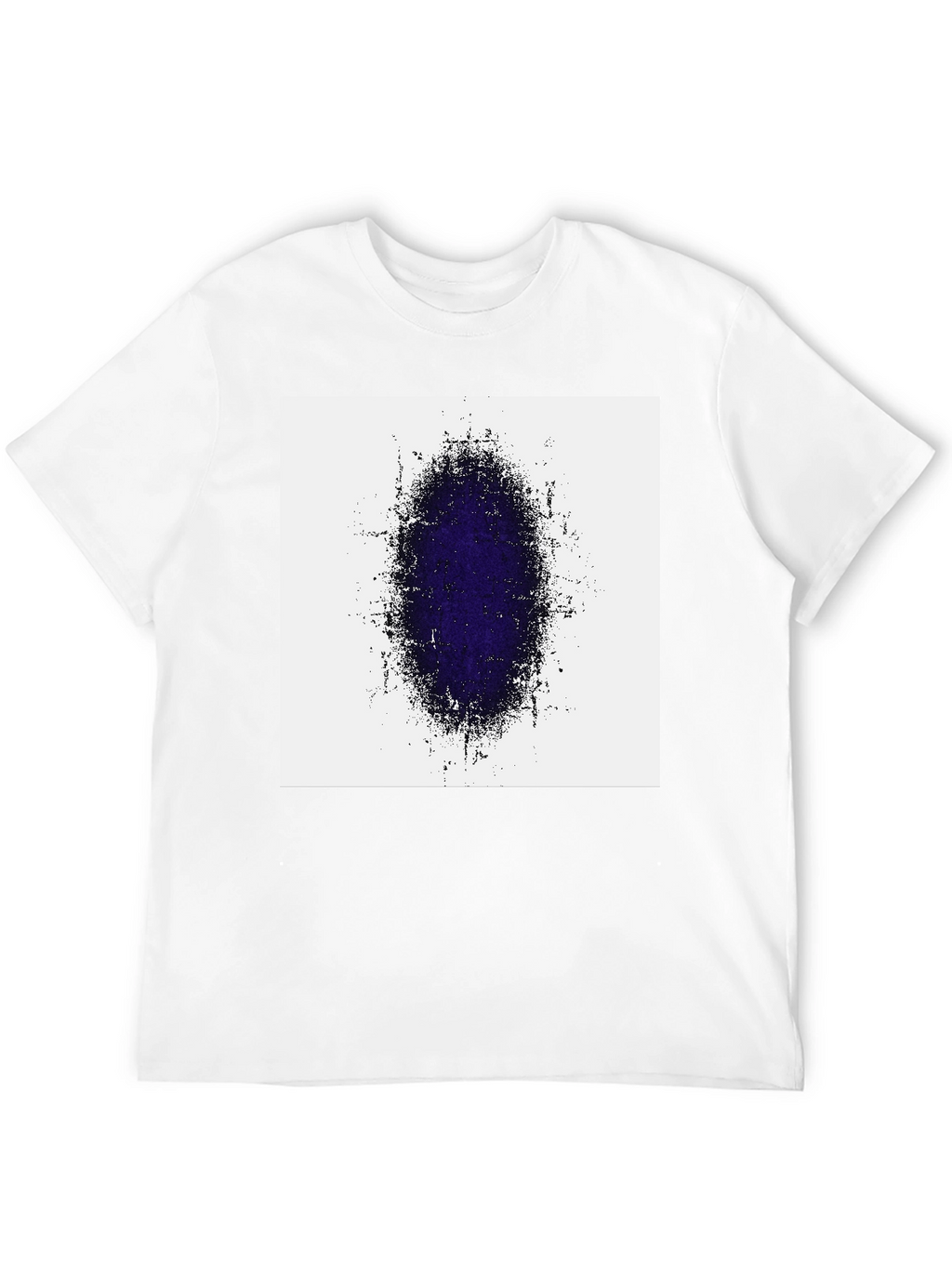 Abstract Oval Graphic Print Black T-Shirt