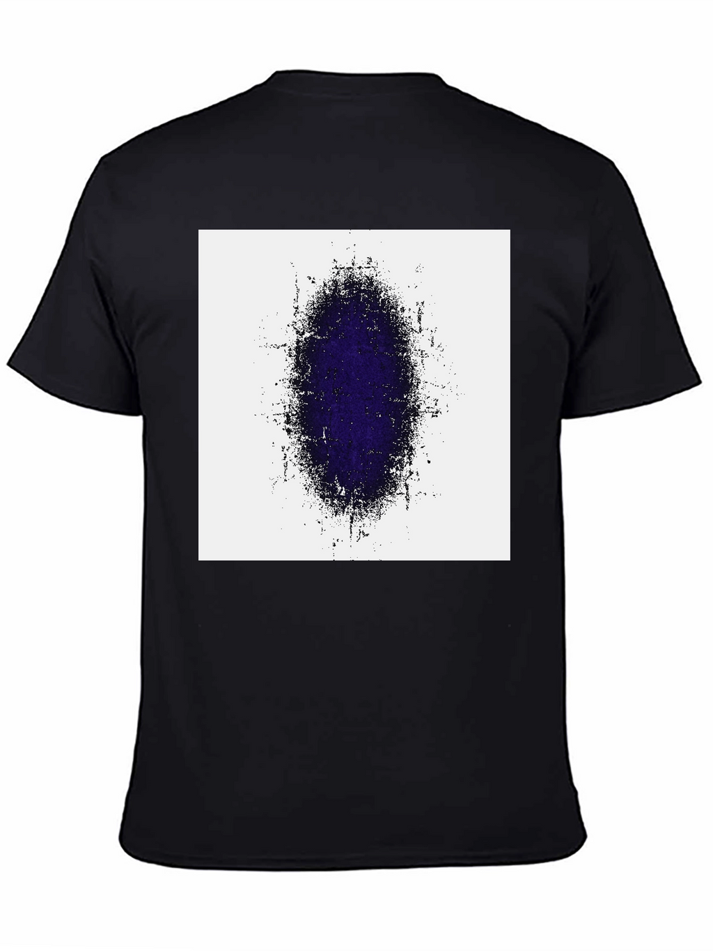 Abstract Oval Graphic Print Black T-Shirt