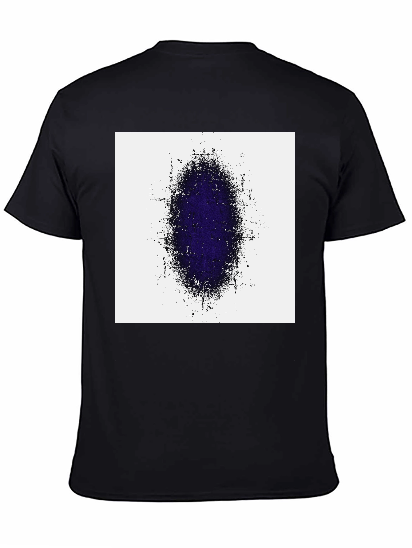 Abstract Oval Graphic Print Black T-Shirt