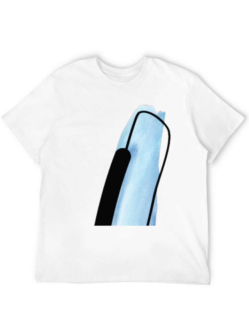 Modern Black T-Shirt with Abstract Graphic Print