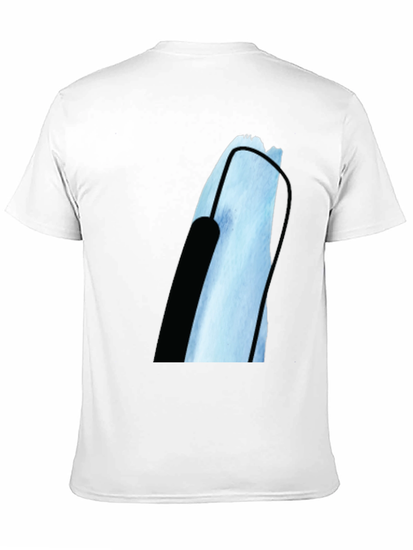 Modern Black T-Shirt with Abstract Graphic Print