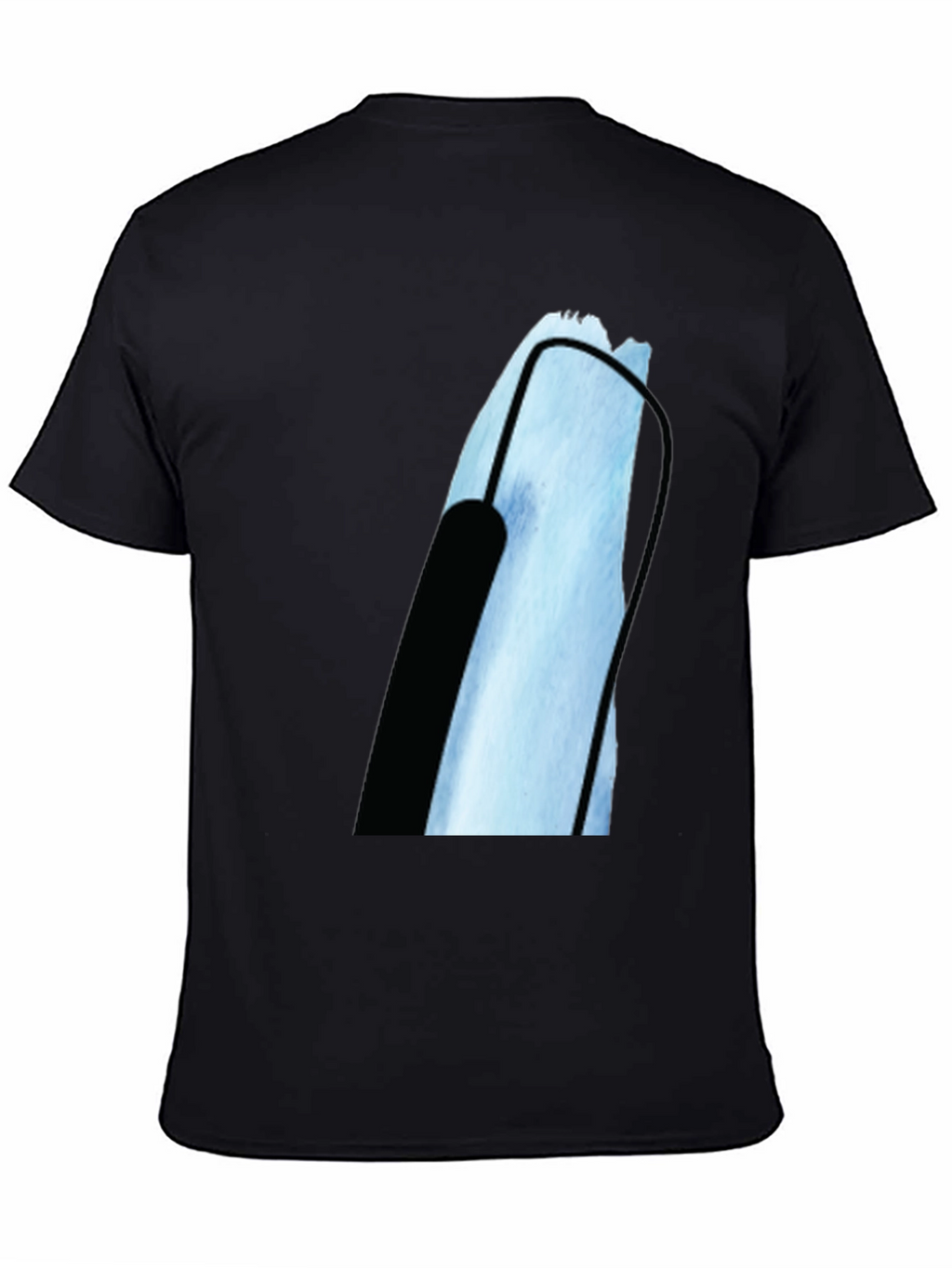 Modern Black T-Shirt with Abstract Graphic Print