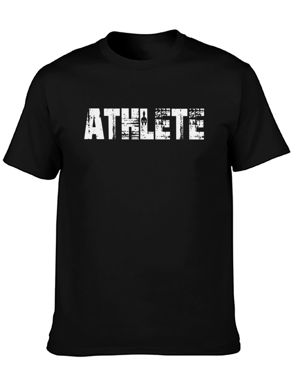 Athlete Graphic Tee - Black Cotton T-Shirt