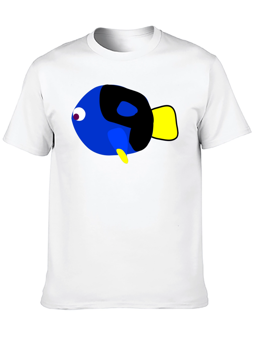 Cartoon Fish Graphic Black T-Shirt
