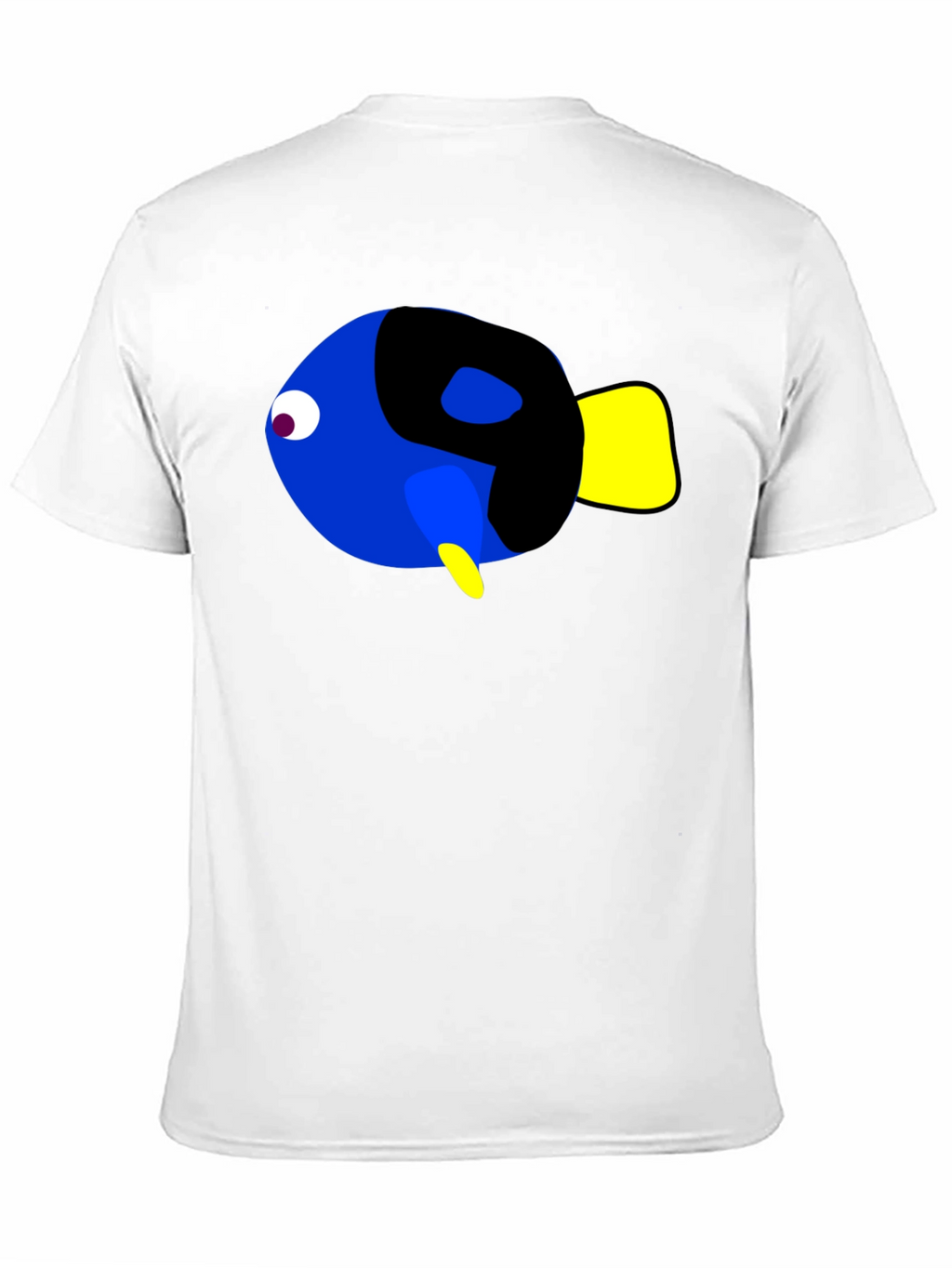 Cartoon Fish Graphic Black T-Shirt