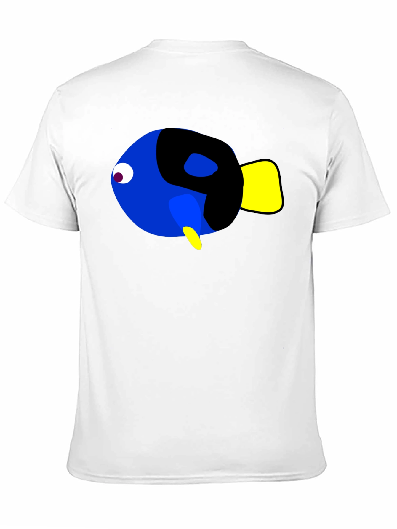Cartoon Fish Graphic Black T-Shirt