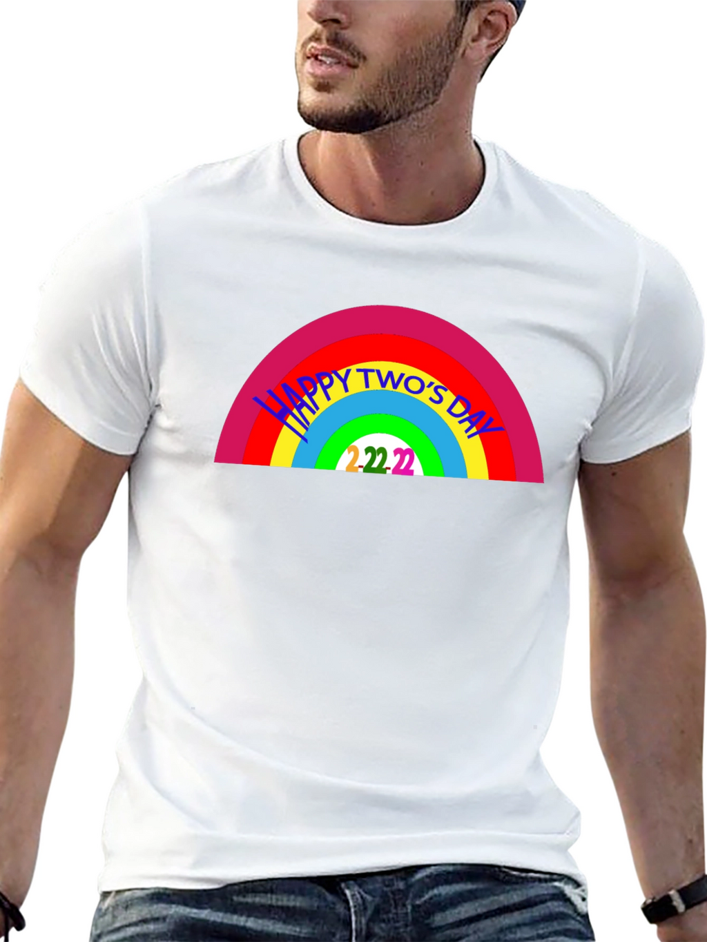 Happy Twos Day Rainbow T-Shirt - 2/22/22