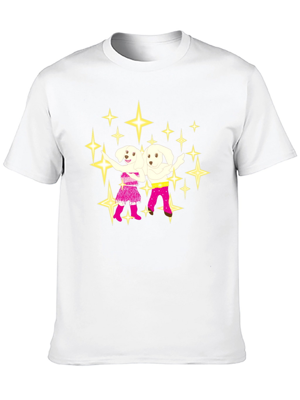 Dancing Dogs Graphic Tee - Black