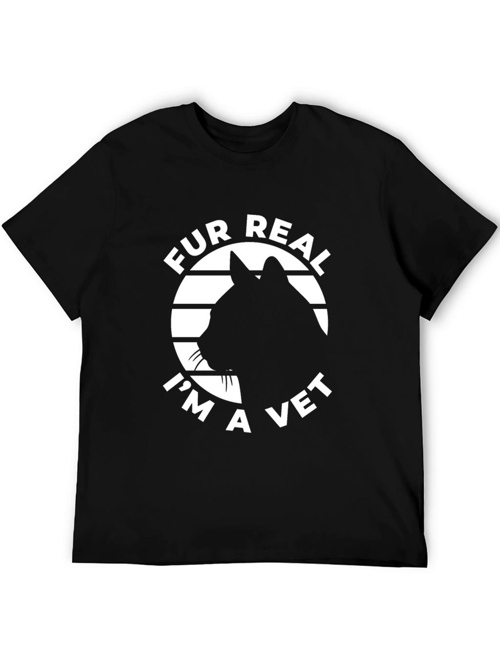 Fur Real Im A Vet Black Cat T-Shirt