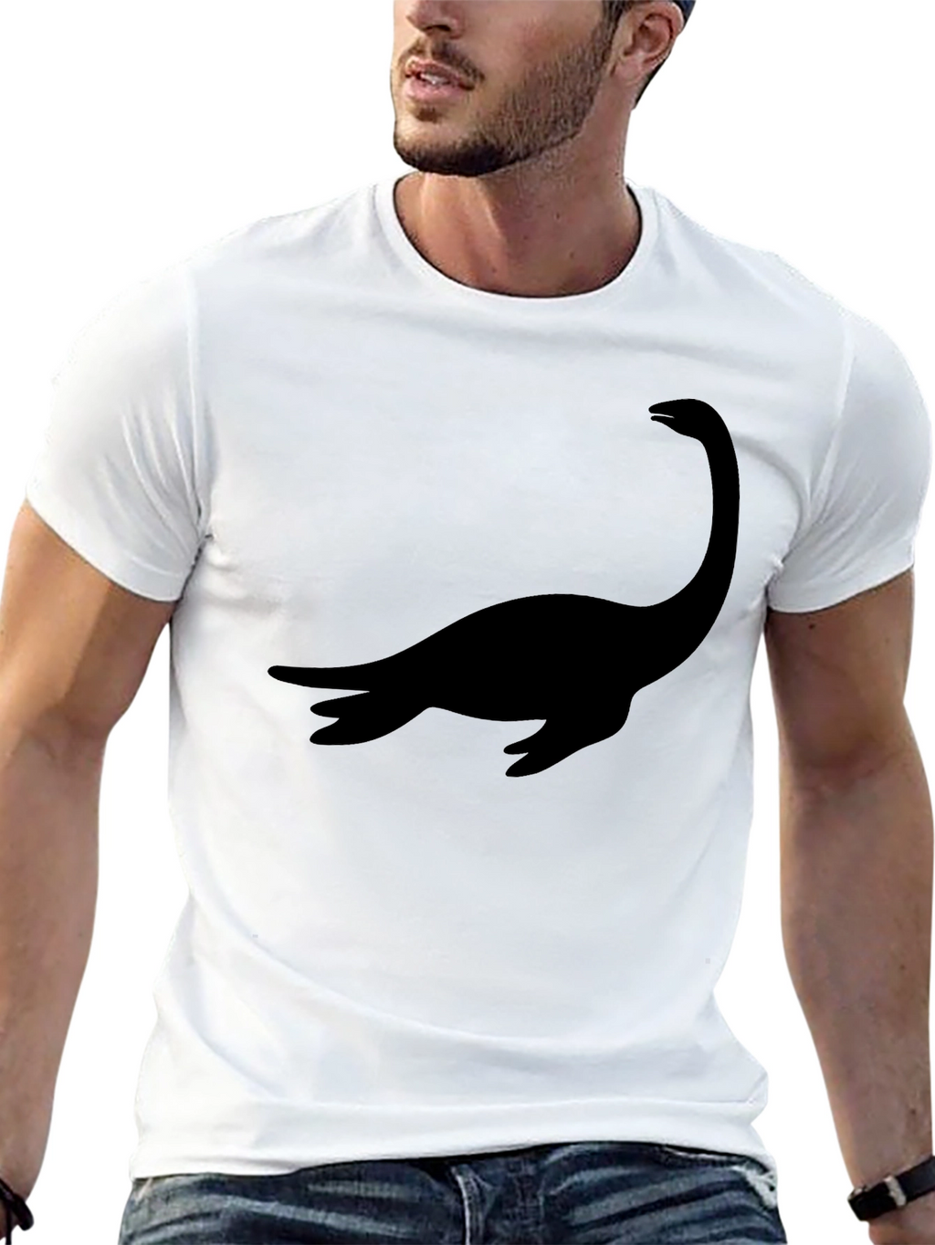 Loch Ness Monster Silhouette T-Shirt - Black