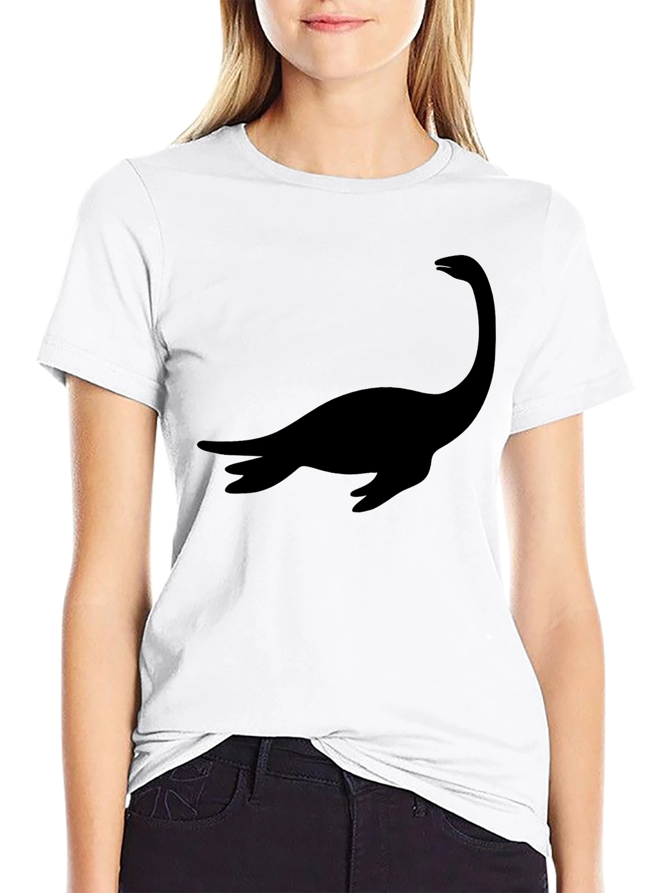 Loch Ness Monster Silhouette T-Shirt - Black