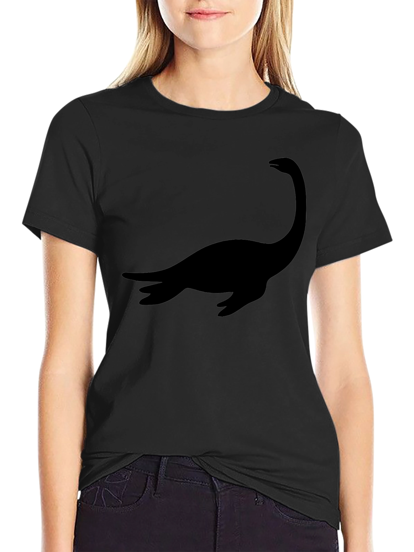 Loch Ness Monster Silhouette T-Shirt - Black