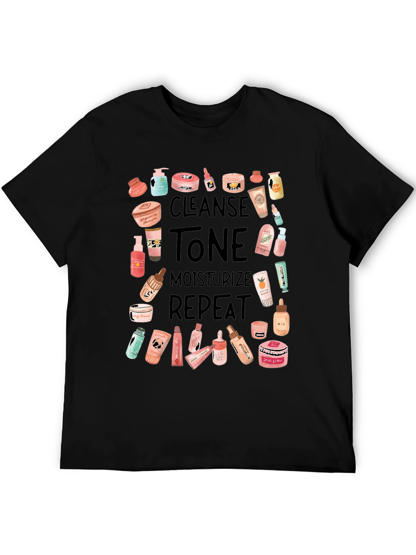 Skincare Routine T-Shirt - Cleanse Tone Moisturize Repeat