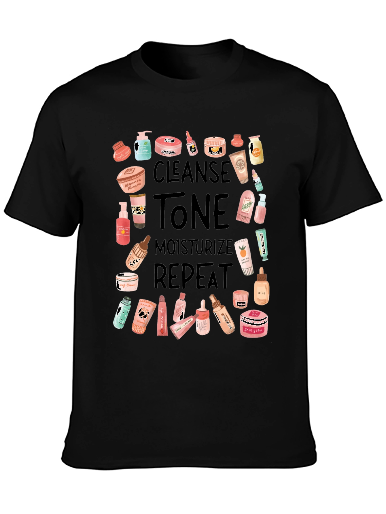 Skincare Routine T-Shirt - Cleanse Tone Moisturize Repeat