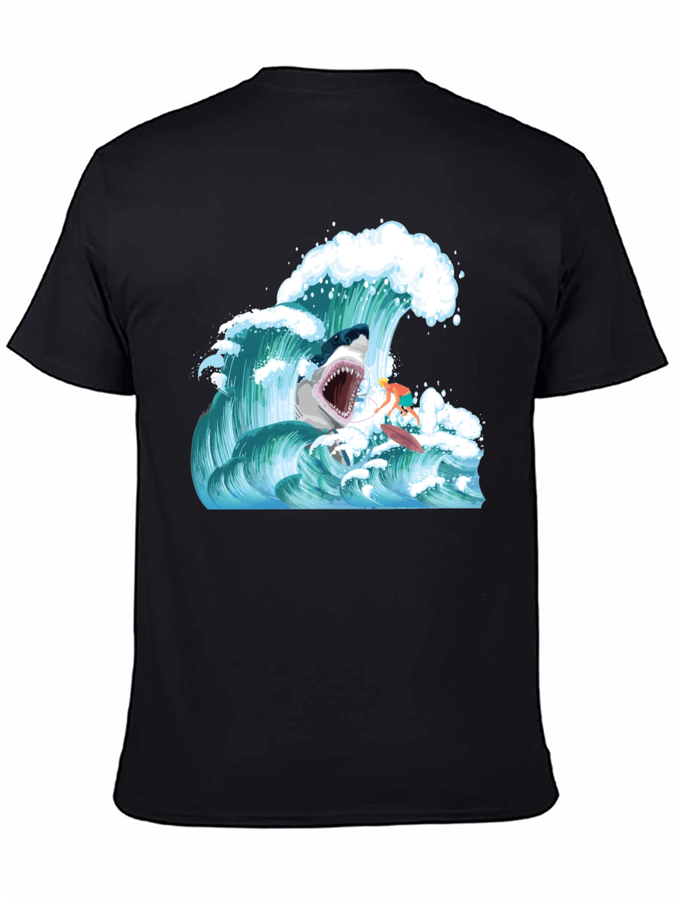 Shark Wave Surfer Graphic Tee