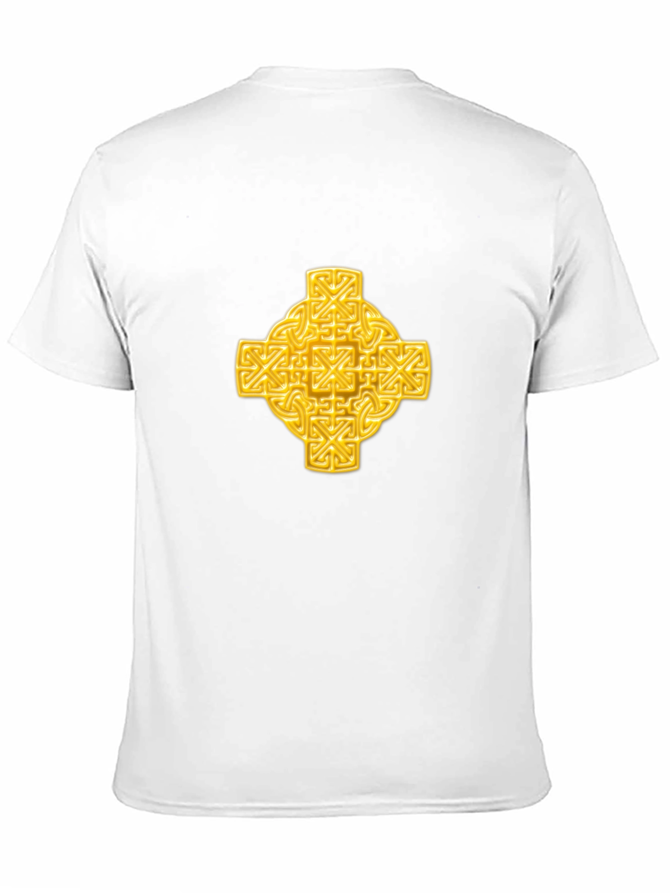 Celtic Knot Cross Graphic Tee - Black Cotton T-Shirt