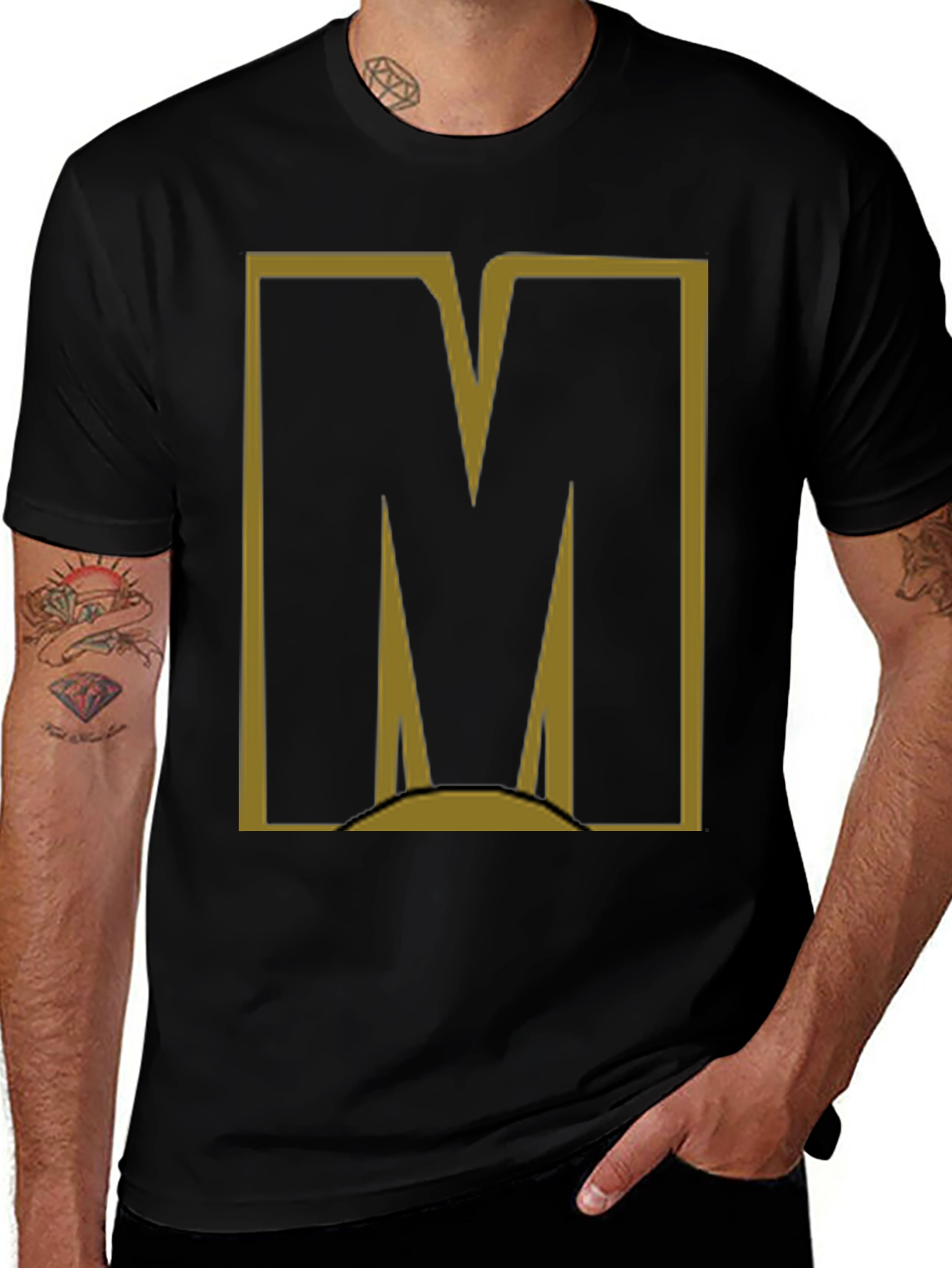 Bold M Graphic Tee - Modern Casual Style