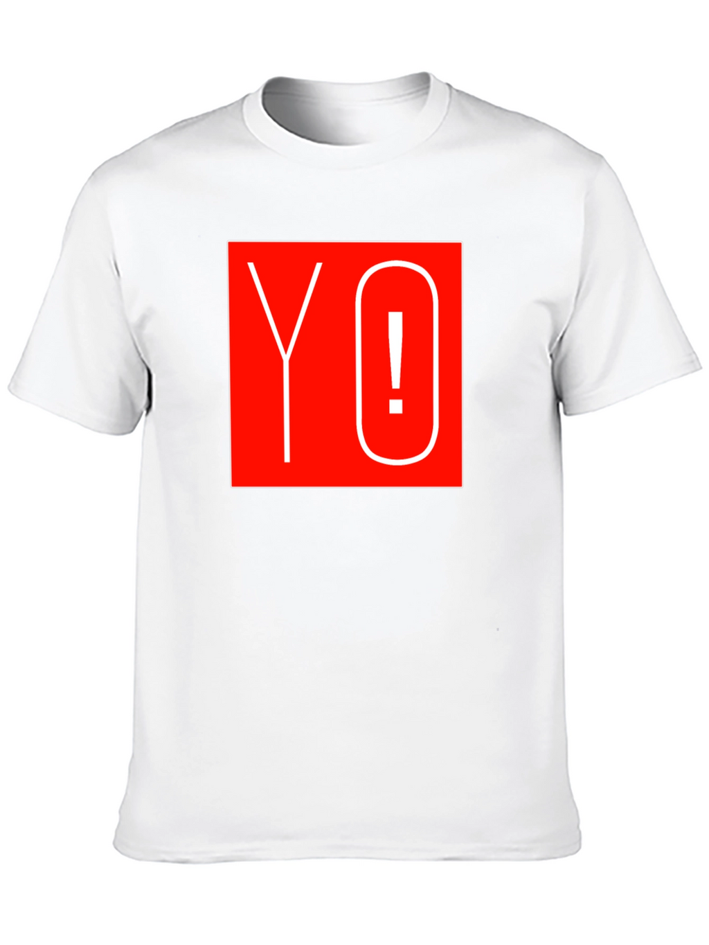 Yo! Graphic Tee - Bold Red Square Design