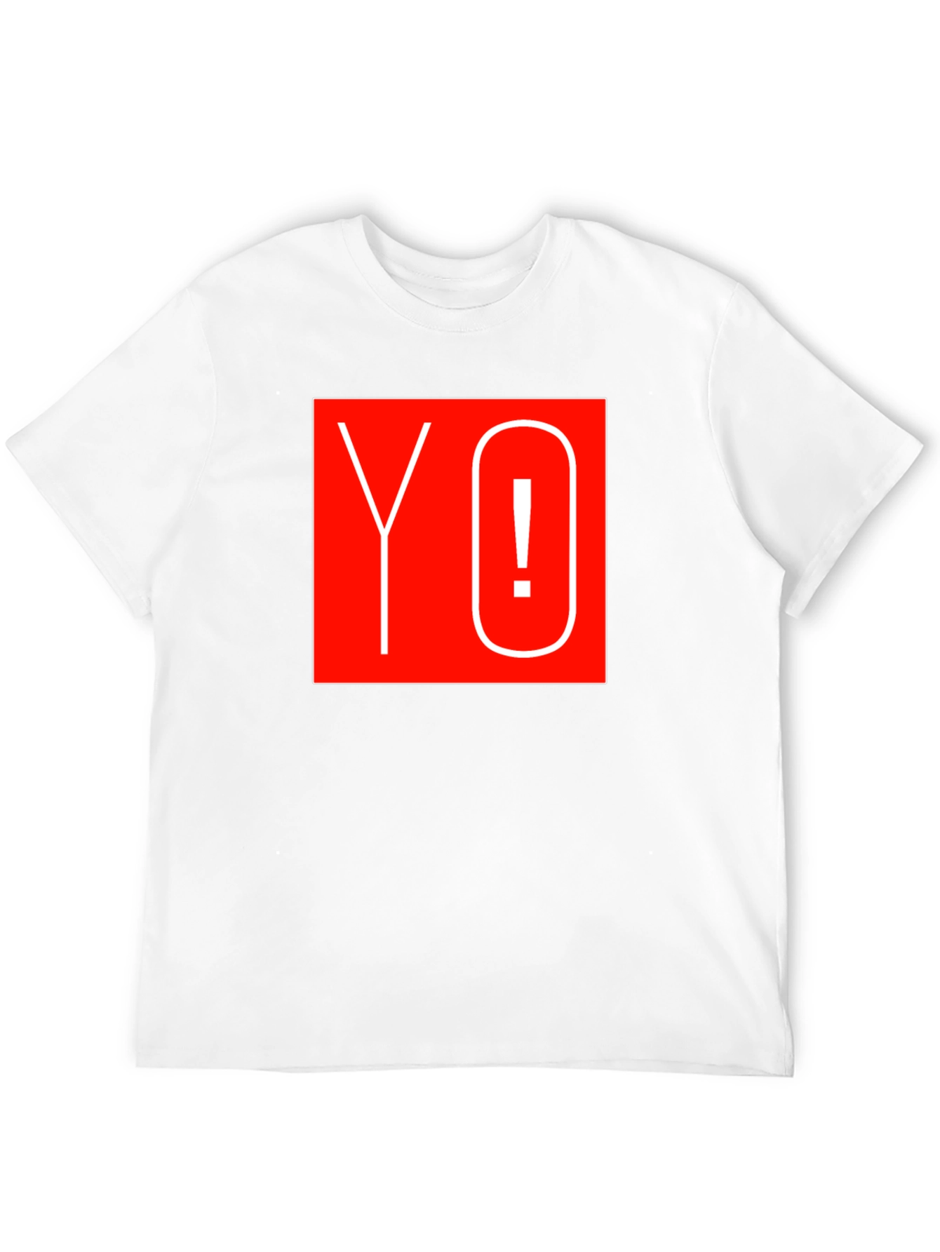 Yo! Graphic Tee - Bold Red Square Design
