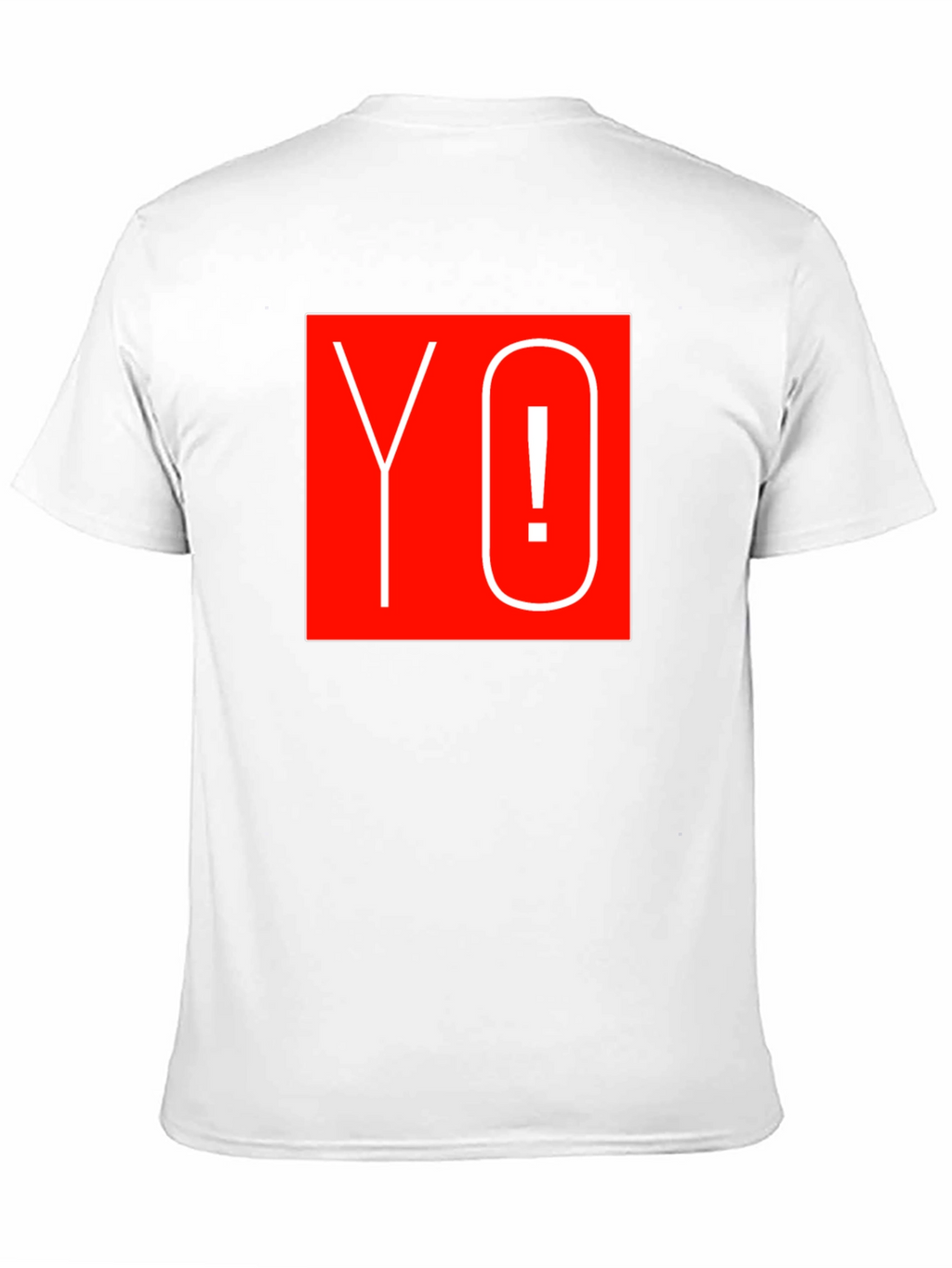 Yo! Graphic Tee - Bold Red Square Design