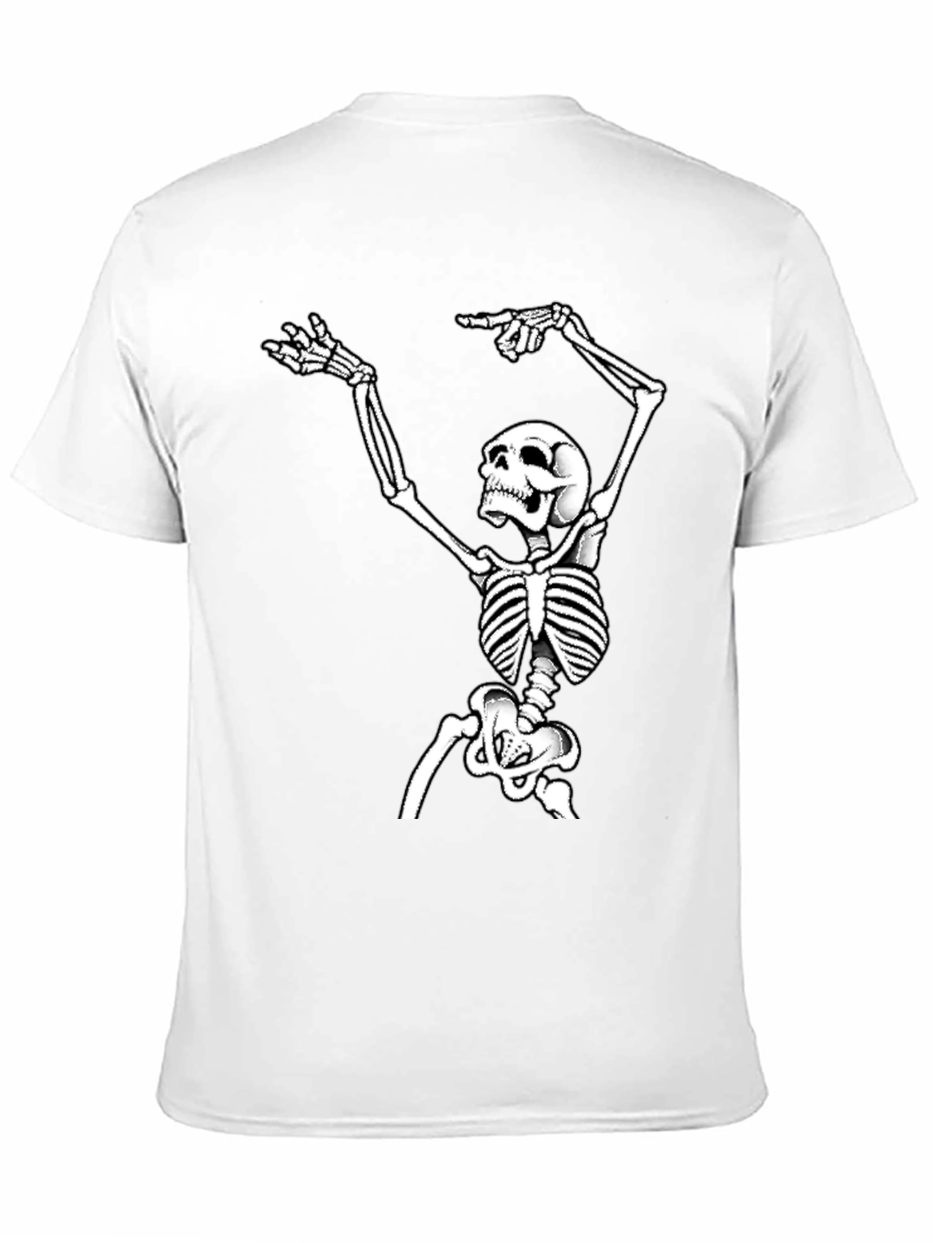 Skeleton Graphic Tee - Black Cotton T-Shirt