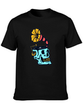 Skull Phonograph T-Shirt - Retro Music Style