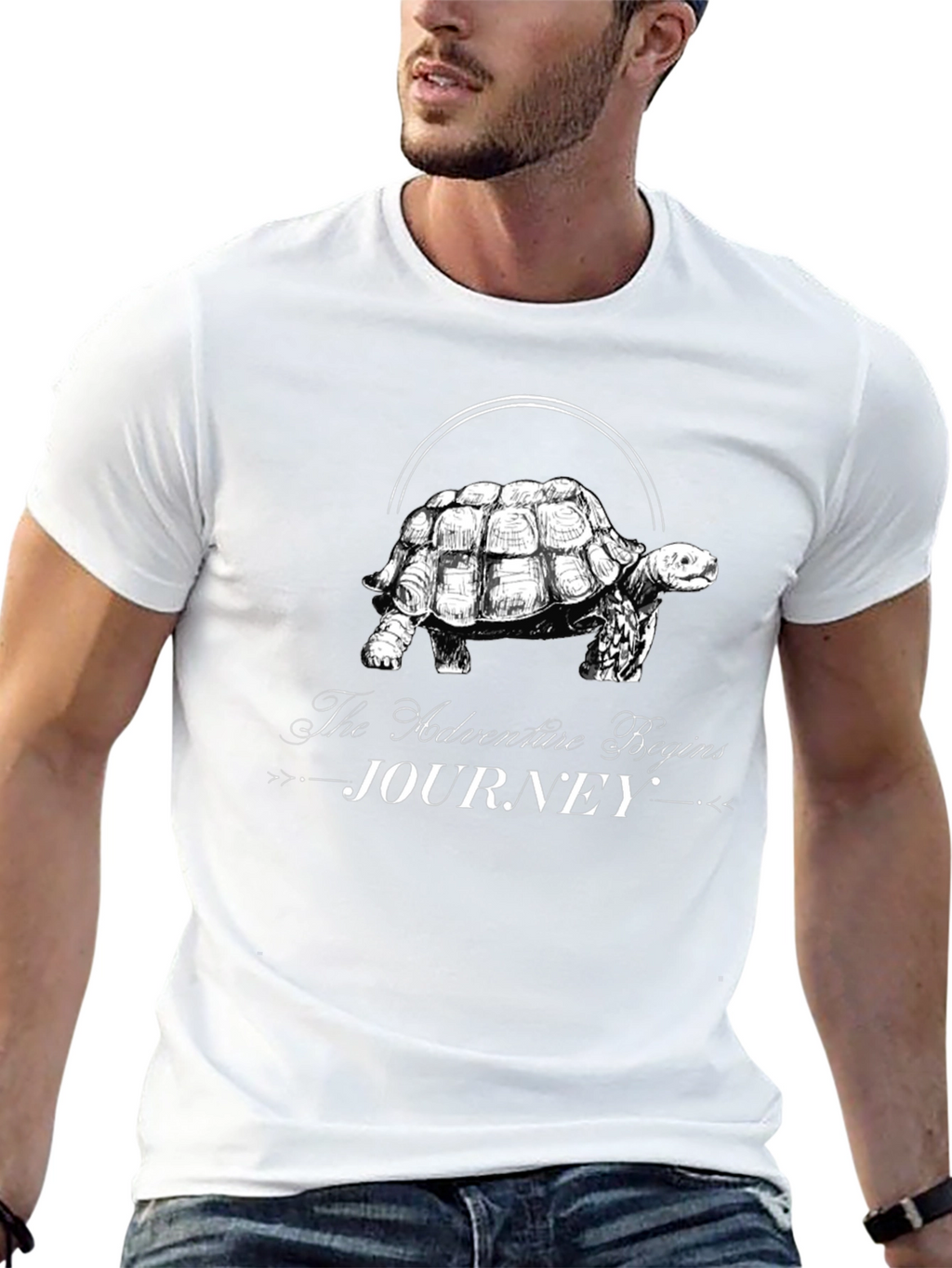 Adventure Begins Journey Turtle Graphic Tee