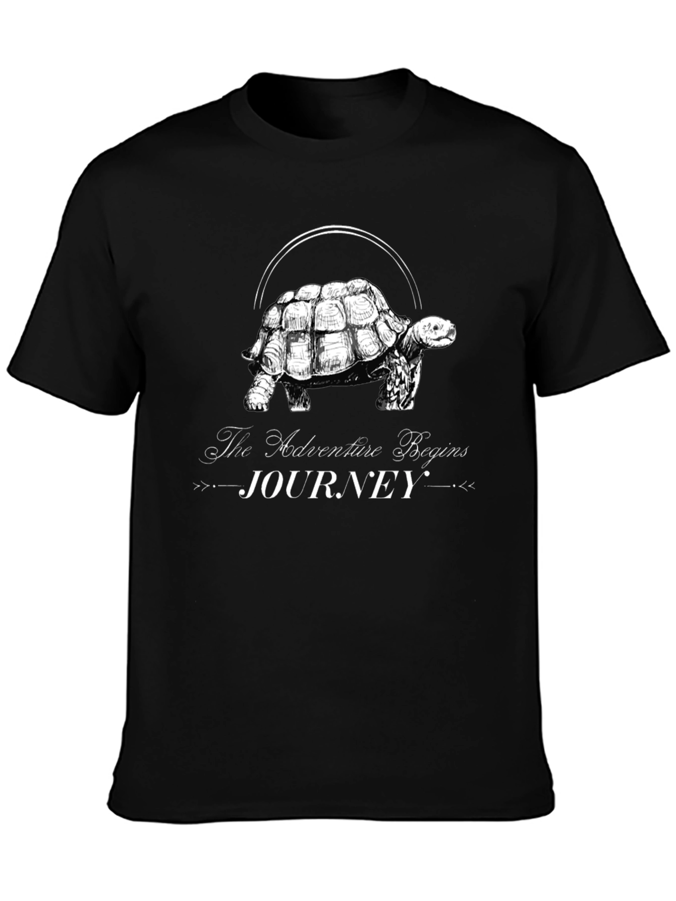 Adventure Begins Journey Turtle Graphic Tee