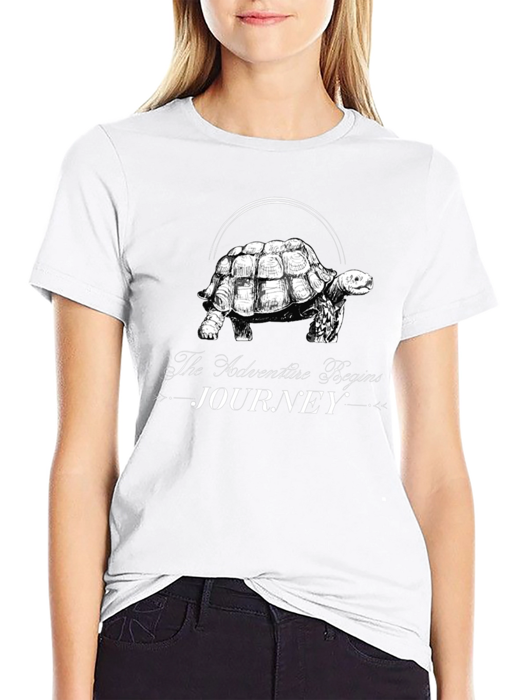 Adventure Begins Journey Turtle Graphic Tee