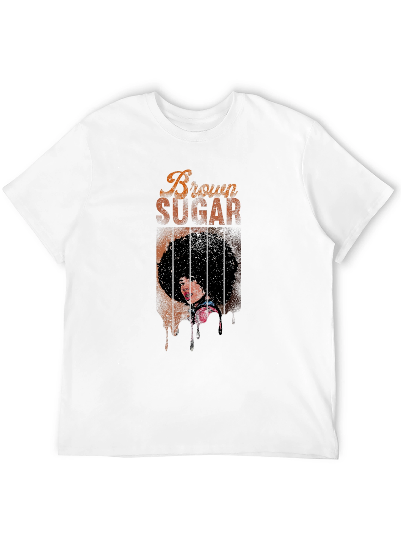 Brown Sugar Graphic Print Black T-Shirt