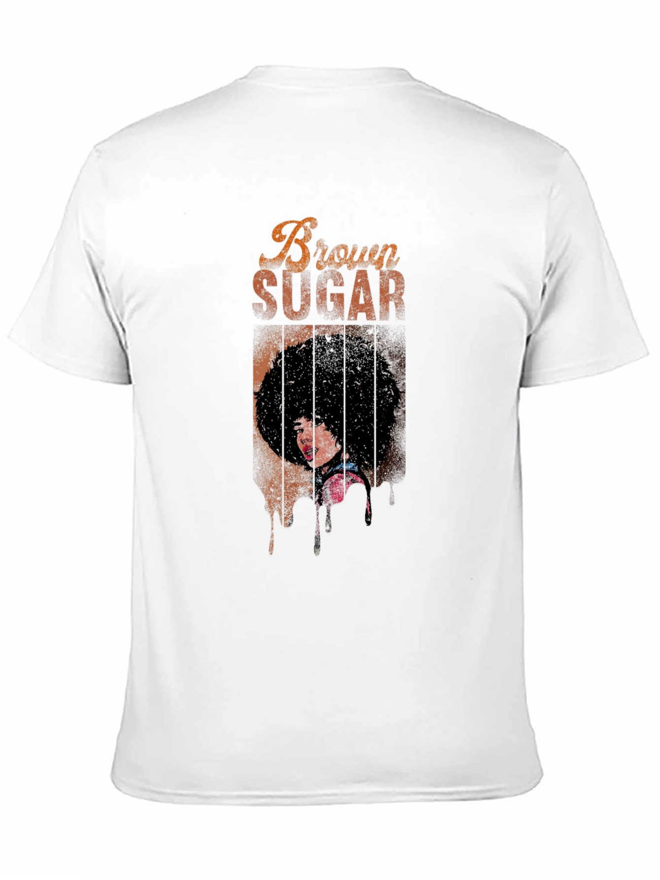 Brown Sugar Graphic Print Black T-Shirt