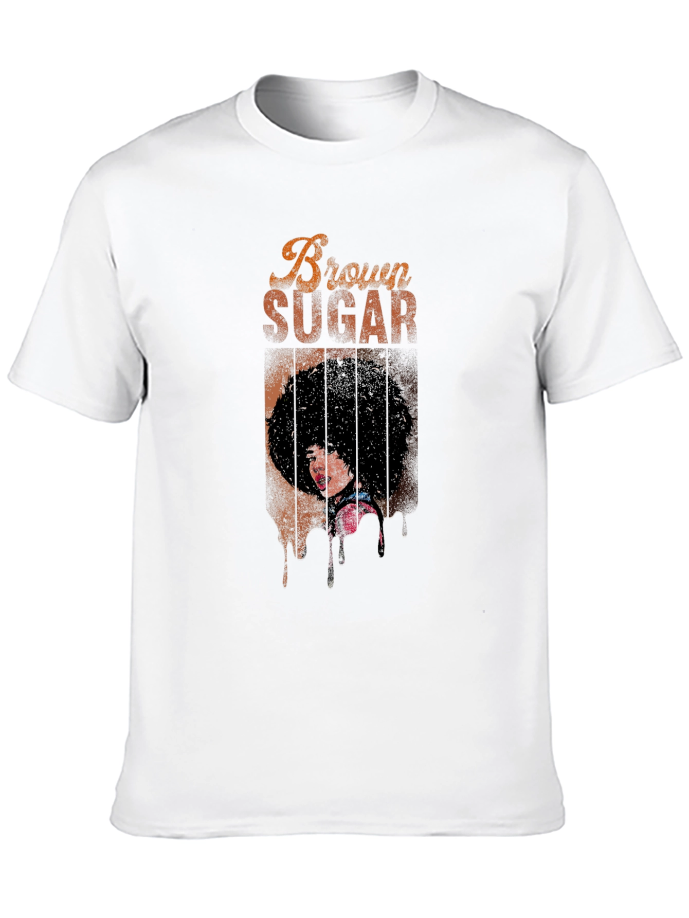 Brown Sugar Graphic Print Black T-Shirt