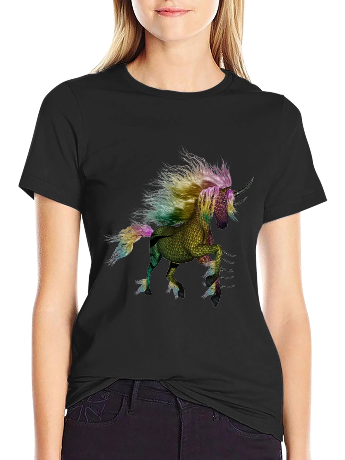 Unicorn Graphic T-Shirt - Black