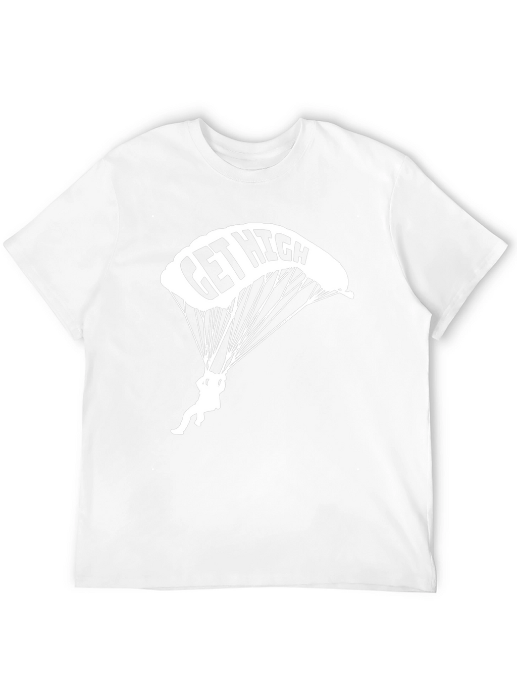 Get High Parachute T-Shirt - Black Cotton Tee