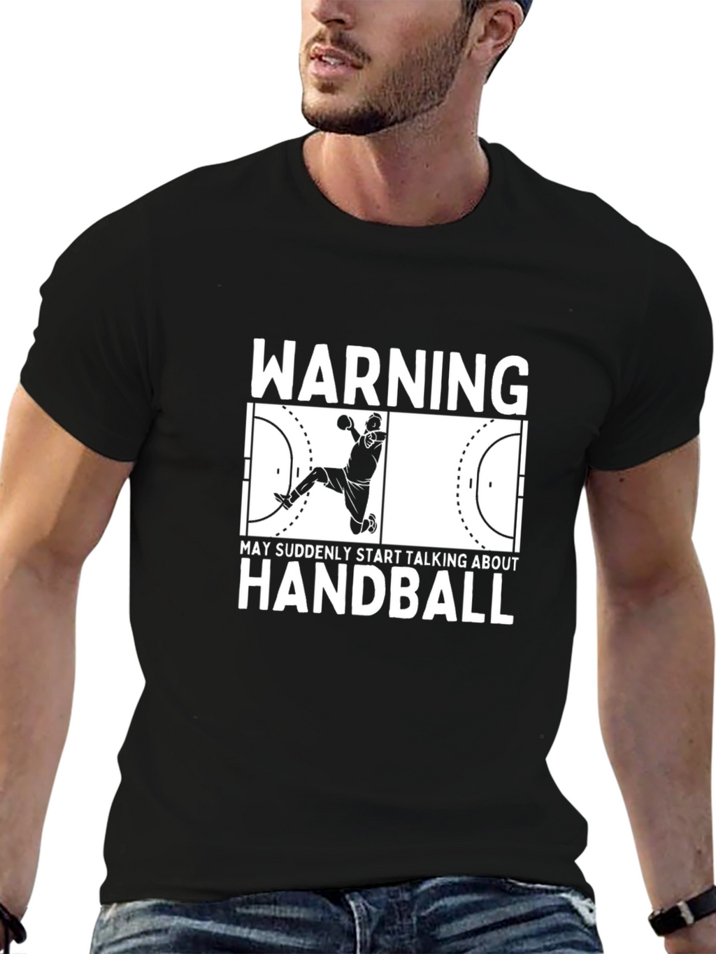 Warning May Talk About Handball T-Shirt