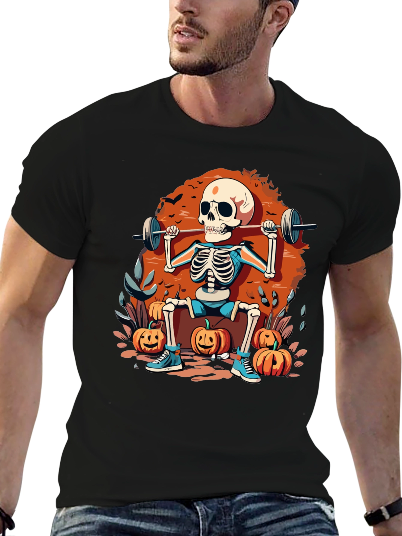 Skeleton Gym Halloween T-Shirt