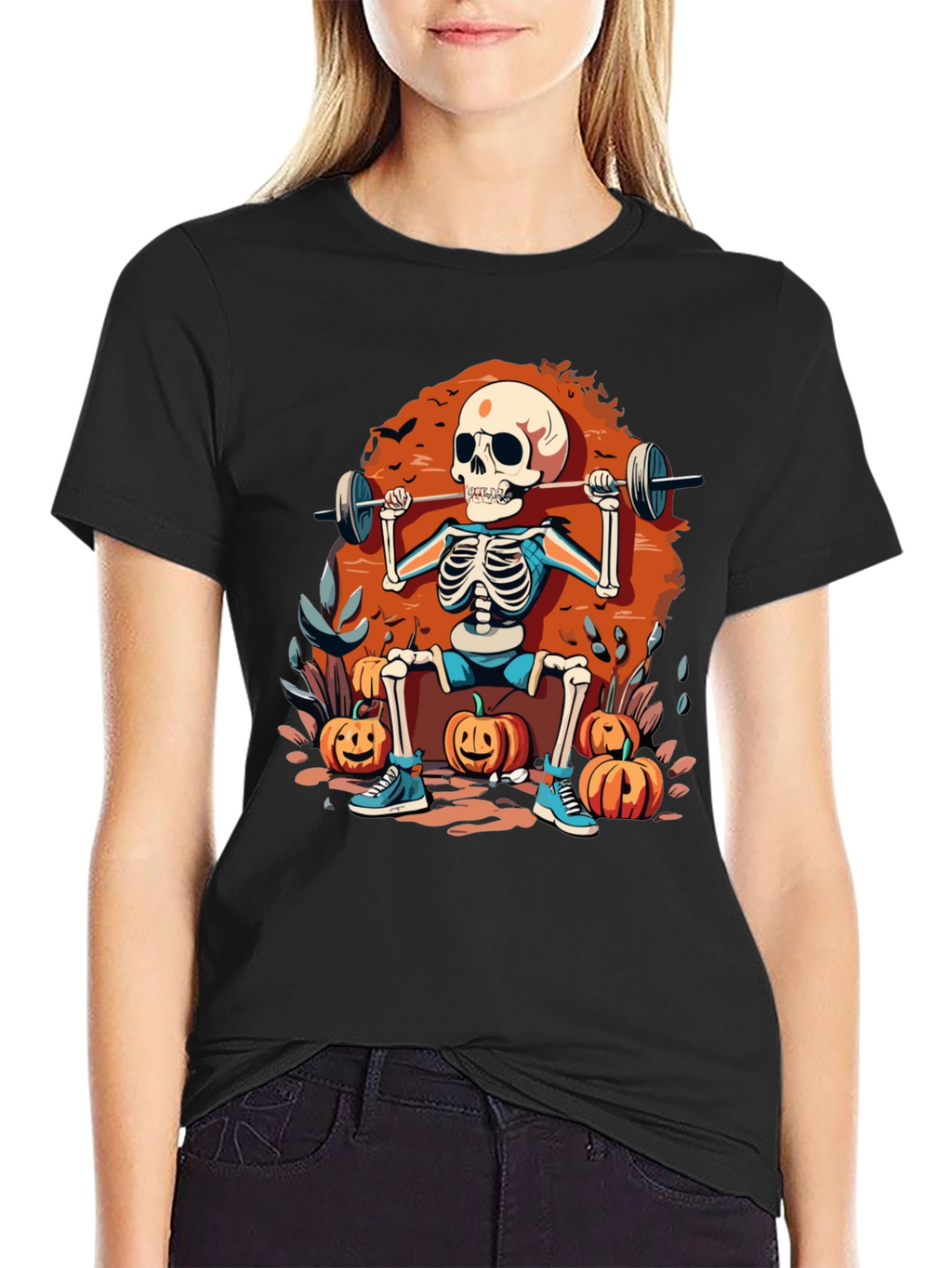 Skeleton Gym Halloween T-Shirt