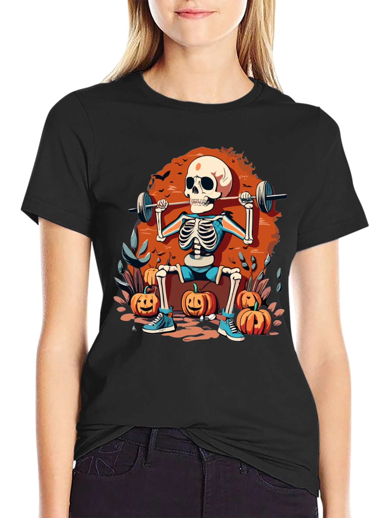 Skeleton Gym Halloween T-Shirt