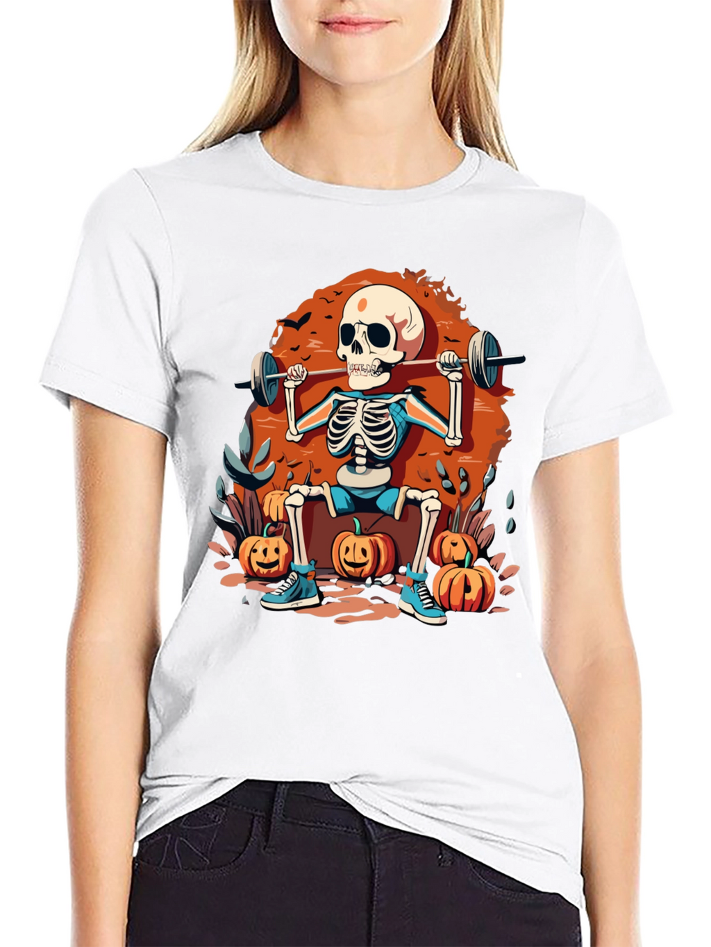 Skeleton Gym Halloween T-Shirt